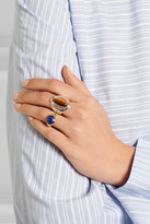 Thumbnail for your product : Pamela Love Essential Gold-plated, Lapis Lazuli And Topaz Ring - 6