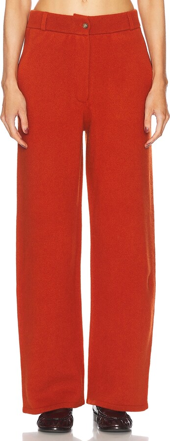 Guest In Residence Tailored Cashmere Pant in Burnt Orange