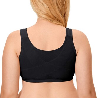  DELIMIRA Womens Full Coverage Front Closure Wire Free Back  Support Posture Bra B