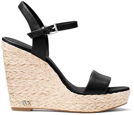michael kors jill leather wedge