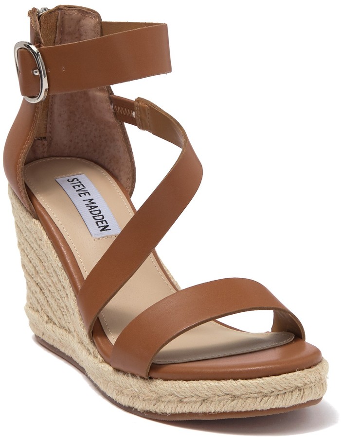 steve madden cognac wedges