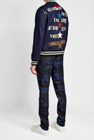 Thumbnail for your product : Valentino Wool Varsity Jacket with Leather