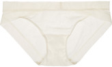 Thumbnail for your product : Calvin Klein Underwear Mid-rise embroidered stretch-tulle briefs