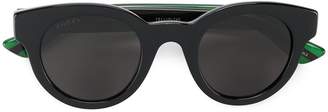 Gucci Eyewear green and black round sunglasses