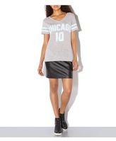Thumbnail for your product : New Look Petite Grey Chicago 10 Baseball T-Shirt