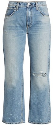 Hudson Sloane Distressed Wide Jeans