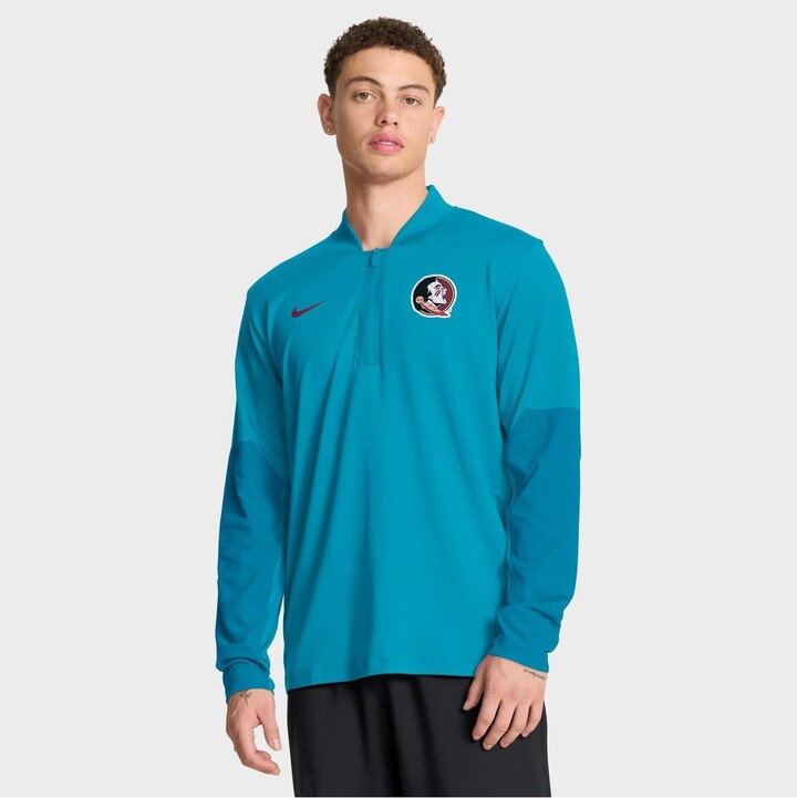 Nike Men's Turquoise Florida State Seminoles One Goal Performance Half-Zip Pullover Sweatshirt