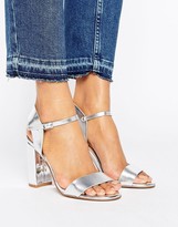 Thumbnail for your product : New Look Metallic Block Heel Sandal