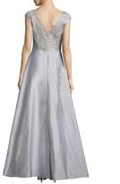 Thumbnail for your product : Aidan Mattox Lace and Taffeta Long Dress 54468570