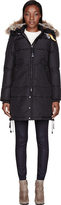 Thumbnail for your product : Parajumpers Black Fur-Hooded Long Bear Coat