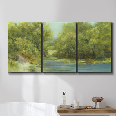 Wildon Home Winterhood Framed On Canvas 3 Pieces Print