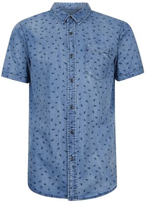 Globe Blue Printed Short Sleeve Shirt*