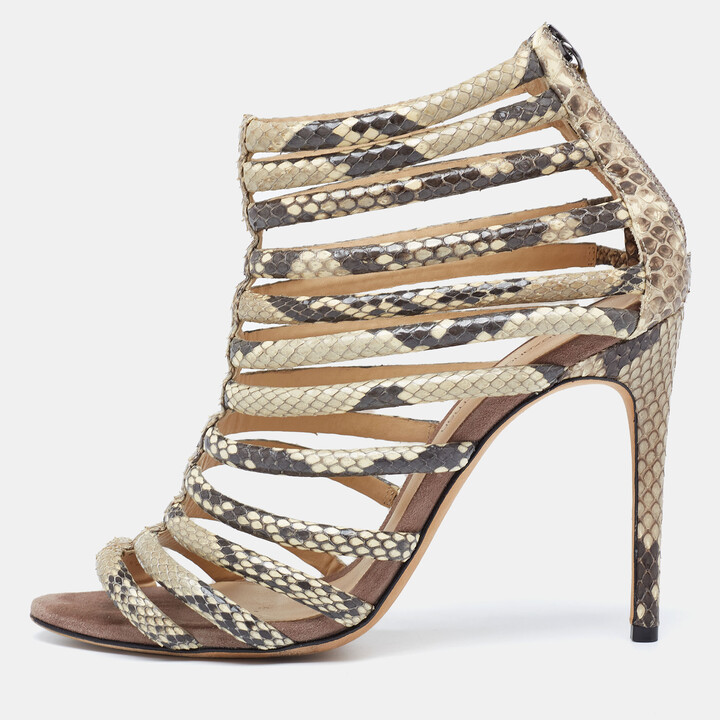 靴 Alexandre birman python sandal Alexandre Birman Women Braided Python Sandals US 9.5 EU 39.5