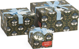 TJMAXX Set Of 3 Holiday Seasonal Swan Gift Boxes