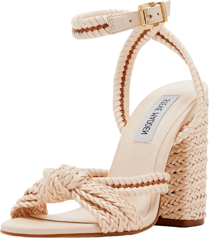 Steve Madden Women's Malou Heeled Sandal Bone MALO04S1