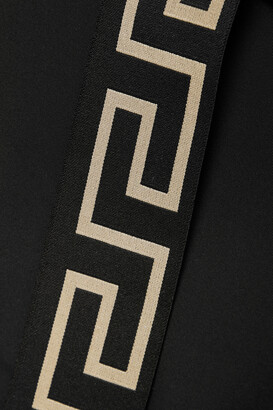 Versace One-shoulder Cutout Swimsuit - Black