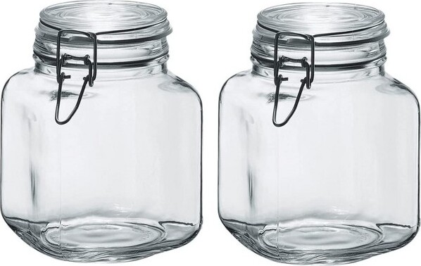 Amici Home Airtight Storage Jar Arlington, Patterned Glass