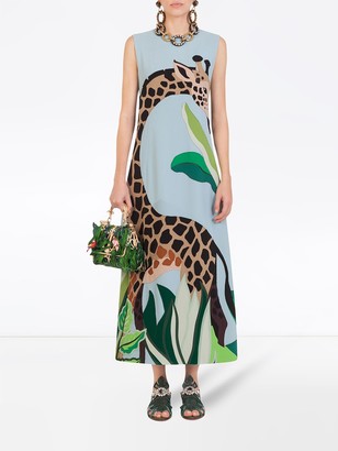 Dolce & Gabbana giraffe print A-line skirt