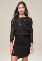 Thumbnail for your product : Bebe Corded Lace Jacket