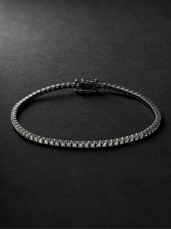 KOLOURS JEWELRY Spectra Blackened Gold Diamond Tennis Bracelet