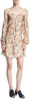 Thumbnail for your product : Haute Hippie My Amour Off-the-Shoulder Floral-Print Silk Dress