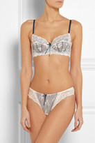 Thumbnail for your product : Elle Macpherson Intimates Dentelle lace and stretch-mesh thong