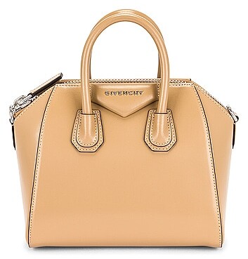 Womens Tote bags Givenchy Tote bags Brown Givenchy Antigona Lock Mini Leather Tote in Beige 