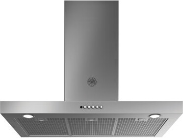 Bertazzoni 36” 600 CFM Ducted Wall Mount Range Hood in Stainless Steel with Remote Control Included