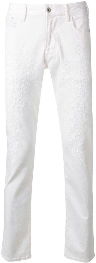 armani white trousers