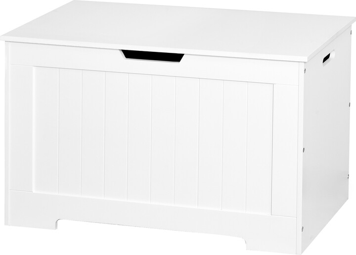 Lift Top Storage Chest/Bench with 2 Safety Hinge, Wooden Toy Box