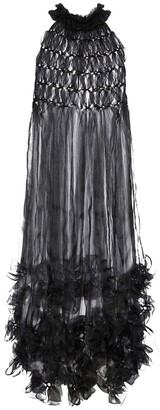 Noir Kei Ninomiya Ruffle-trimmed maxi dress