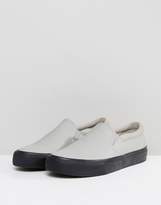 Thumbnail for your product : ASOS Slip On Plimsolls In Grey With Chunky Black Sole