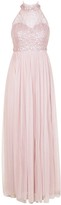 Thumbnail for your product : boohoo Occasion Hand Embellished Mesh Halterneck Maxi Dress