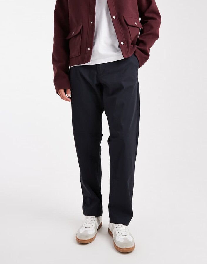 Jack and Jones relaxed fit chino with drawstring waist in navy