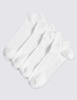 Thumbnail for your product : M&S Collection 4 Pack Trainer Liner FreshfeetTM Socks