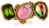 Thumbnail for your product : Oscar de la Renta 3-Crystal Ring, Green/Pink