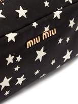 Thumbnail for your product : Miu Miu Faille Star Print Pouch - Womens - Black Multi
