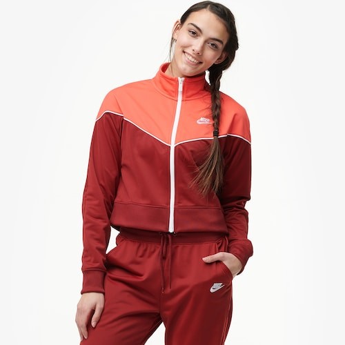 nike heritage cropped track jacket