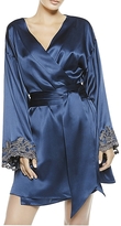 La Perla Maison Blue Silk Satin Short Robe