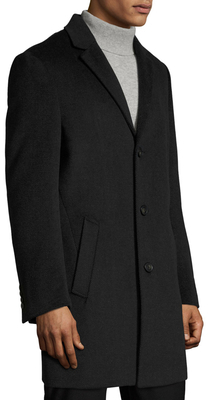 Hart Schaffner Marx Wool Detachable Bib Top Coat