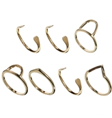 Thumbnail for your product : ASOS Mixed Shapes Ring Pack