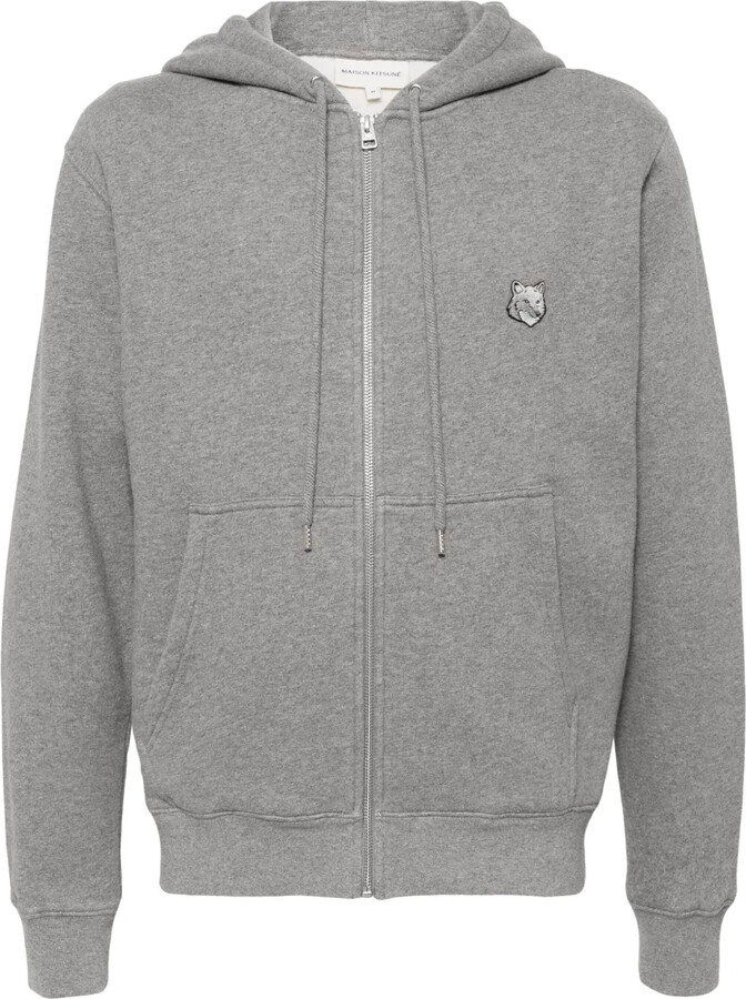 MAISON KITSUNÉ Bold Fox Head-patch zip-up hoodie