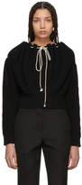 Calvin Klein 205W39NYC Black Cropped Drawstring Sweater