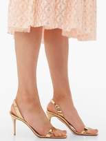Thumbnail for your product : Aquazzura So Nude 85 Mirrored-leather Slingback Sandals - Womens - Gold