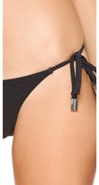 Thumbnail for your product : Zimmermann Black Dot Tie Side Bikini Bottoms