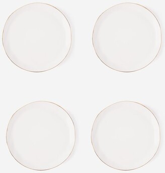 FELDSPAR Set Of Four Painted-rim Fine China Side Plates