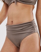 Thumbnail for your product : Pour Moi? Pour Moi fold over bikini bottom in pewter