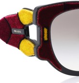 Thumbnail for your product : Prada Tapestry velvet sunglasses