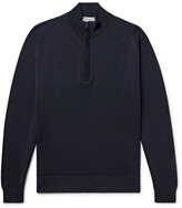 Thumbnail for your product : John Smedley Tapton Slim-Fit Merino Wool Half-Zip Sweater