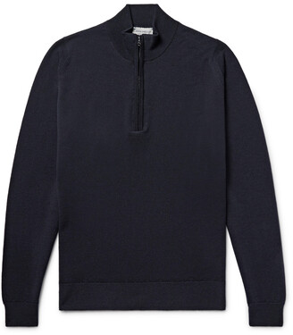 John Smedley Tapton Slim-Fit Merino Wool Half-Zip Sweater